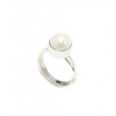 Ring Pearl 925 Sterling Silver Handmade Natural Women Unisex Men Gift D428